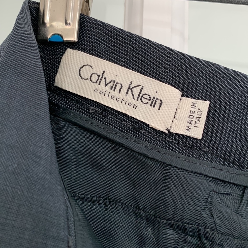 Calvin Klein Collection made in Italy gray wool/mohair slacks size 10, very fine - Picture 4 of 6